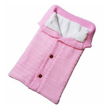 Load image into Gallery viewer, CYSINCOS Baby Sleeping Bag Envelope Winter Kid Sleepsack Footmuff Stroller Knitted Sleep Sack Newborn Swaddle Knit Wool Slaapzak