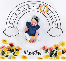 Load image into Gallery viewer, Infant Baby Milestone Blanket Photo Photography Prop Blankets Backdrop Cloth Calendar Bebe Boy Girl Photo Accessories 100x100cm