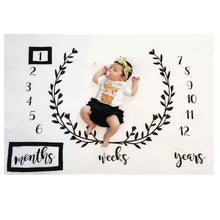 Load image into Gallery viewer, Infant Baby Milestone Blanket Photo Photography Prop Blankets Backdrop Cloth Calendar Bebe Boy Girl Photo Accessories 100x100cm