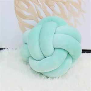 200cm Baby Bed Bumper Knot Long Handmade Knotted Braid Weaving Plush Baby Crib Protector Infant Knot Pillow Room Decor