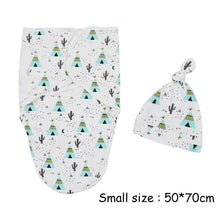 Load image into Gallery viewer, 2Pcs/Set Muslin Baby Swaddle Diaper 100% Cotton Infant Newborn Thin Baby Wrap Envelope Swaddling Swaddleme Sleep Bag Sleepsack