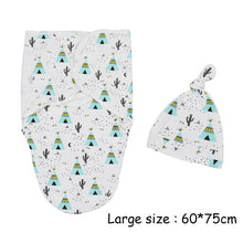 Load image into Gallery viewer, 2Pcs/Set Muslin Baby Swaddle Diaper 100% Cotton Infant Newborn Thin Baby Wrap Envelope Swaddling Swaddleme Sleep Bag Sleepsack