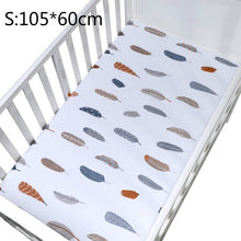 Load image into Gallery viewer, 100% Cotton Crib Fitted Sheet Soft Breathable Baby Bed Mattress Cover Cartoon Newborn Bedding For Cot Size 130*70cm/105*60