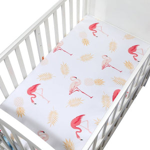 100% Cotton Crib Fitted Sheet Soft Breathable Baby Bed Mattress Cover Cartoon Newborn Bedding For Cot Size 130*70cm/105*60