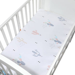 100% Cotton Crib Fitted Sheet Soft Breathable Baby Bed Mattress Cover Cartoon Newborn Bedding For Cot Size 130*70cm/105*60