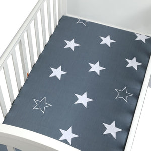 100% Cotton Crib Fitted Sheet Soft Breathable Baby Bed Mattress Cover Cartoon Newborn Bedding For Cot Size 130*70cm/105*60