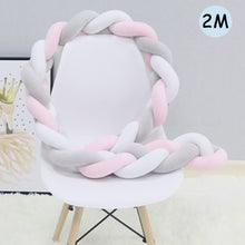 Load image into Gallery viewer, 1Pcs 1M/2M/3M Baby Handmade Nodic Knot Newborn Bed Bumper Long Knotted Braid Pillow Baby Bed Bumper Knot Crib Infant Room Decor