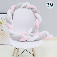 Load image into Gallery viewer, 1Pcs 1M/2M/3M Baby Handmade Nodic Knot Newborn Bed Bumper Long Knotted Braid Pillow Baby Bed Bumper Knot Crib Infant Room Decor