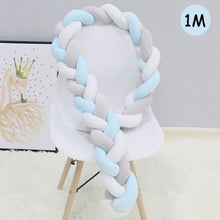 Load image into Gallery viewer, 1Pcs 1M/2M/3M Baby Handmade Nodic Knot Newborn Bed Bumper Long Knotted Braid Pillow Baby Bed Bumper Knot Crib Infant Room Decor