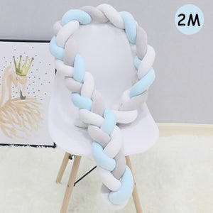 1Pcs 1M/2M/3M Baby Handmade Nodic Knot Newborn Bed Bumper Long Knotted Braid Pillow Baby Bed Bumper Knot Crib Infant Room Decor