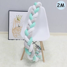 Load image into Gallery viewer, 1Pcs 1M/2M/3M Baby Handmade Nodic Knot Newborn Bed Bumper Long Knotted Braid Pillow Baby Bed Bumper Knot Crib Infant Room Decor