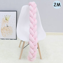 Load image into Gallery viewer, 1Pcs 1M/2M/3M Baby Handmade Nodic Knot Newborn Bed Bumper Long Knotted Braid Pillow Baby Bed Bumper Knot Crib Infant Room Decor