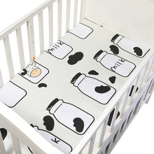 Load image into Gallery viewer, 100% Cotton Crib Fitted Sheet Soft Breathable Baby Bed Mattress Cover Cartoon Newborn Bedding For Cot Size 130*70cm/105*60