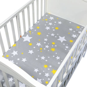 100% Cotton Crib Fitted Sheet Soft Breathable Baby Bed Mattress Cover Cartoon Newborn Bedding For Cot Size 130*70cm/105*60