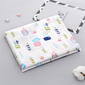 1Pc Muslin 100% Cotton Baby Swaddles Soft Newborn Blankets Bath Gauze Infant Wrap Sleepsack Stroller Cover Play Mat Baby Deken