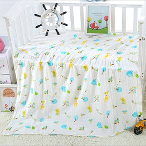 1Pc Muslin 100% Cotton Baby Swaddles Soft Newborn Blankets Bath Gauze Infant Wrap Sleepsack Stroller Cover Play Mat Baby Deken