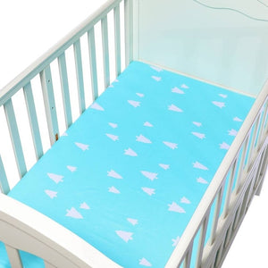 130cm*70cm 100% Cotton Crib Fitted Sheets Soft Baby Bed Mattress Covers Printed Newborn Infant Bedding Set Kids Mini Cot Sheet