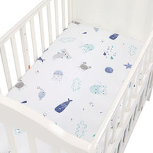 Load image into Gallery viewer, 130cm*70cm 100% Cotton Crib Fitted Sheets Soft Baby Bed Mattress Covers Printed Newborn Infant Bedding Set Kids Mini Cot Sheet