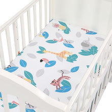 Load image into Gallery viewer, 130cm*70cm 100% Cotton Crib Fitted Sheets Soft Baby Bed Mattress Covers Printed Newborn Infant Bedding Set Kids Mini Cot Sheet