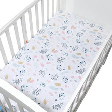 Load image into Gallery viewer, 130cm*70cm 100% Cotton Crib Fitted Sheets Soft Baby Bed Mattress Covers Printed Newborn Infant Bedding Set Kids Mini Cot Sheet