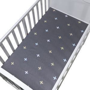 130cm*70cm 100% Cotton Crib Fitted Sheets Soft Baby Bed Mattress Covers Printed Newborn Infant Bedding Set Kids Mini Cot Sheet