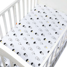 Load image into Gallery viewer, 130cm*70cm 100% Cotton Crib Fitted Sheets Soft Baby Bed Mattress Covers Printed Newborn Infant Bedding Set Kids Mini Cot Sheet